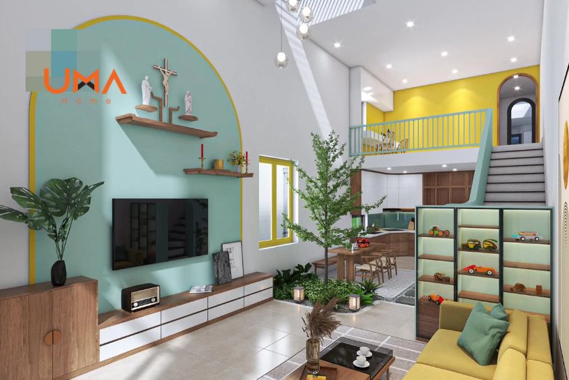 cải tạo phòng khách đẹp cho không gian nhỏ dưới 20m²