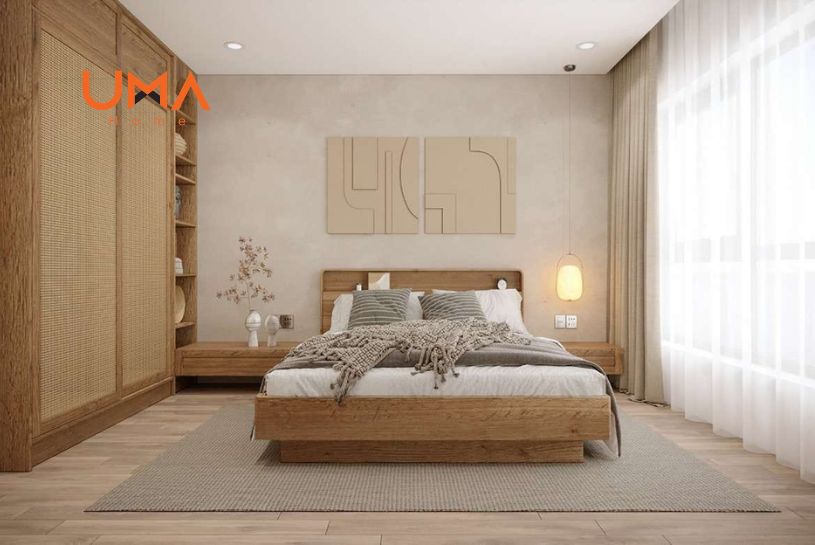 Mẫu phòng ngủ phong cách Wabi Sabi