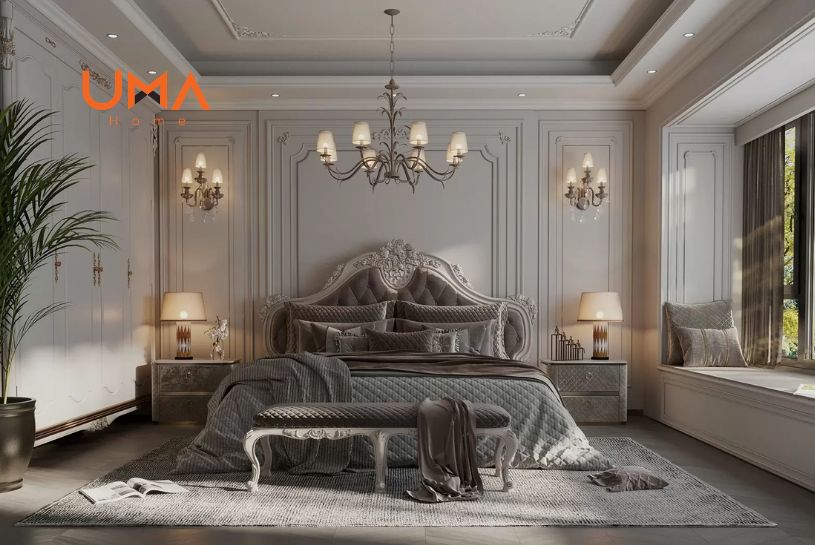 Mẫu phòng ngủ phong cách cổ điển sang trọng