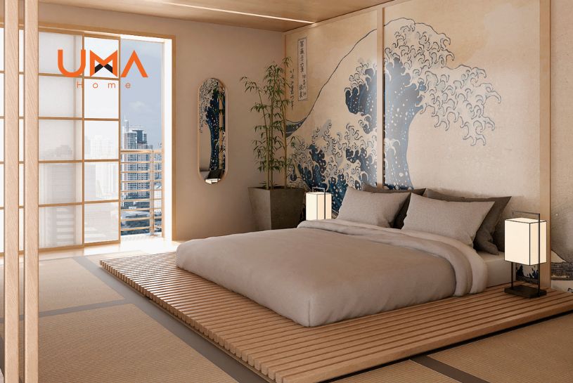 Mẫu phòng ngủ phong cách Nhật Bản Zen