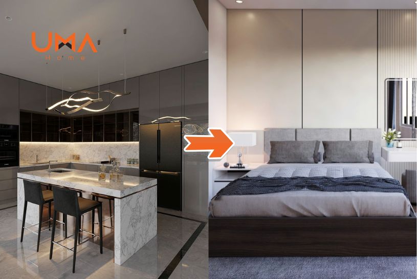 cải tạo nhà bếp thành phòng ngủ